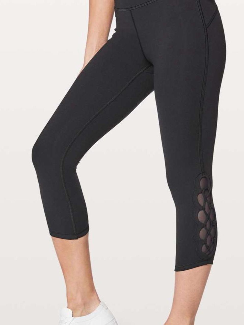 Lululemon Athletica High-Waist Black Crop Yoga Leggings Size 8